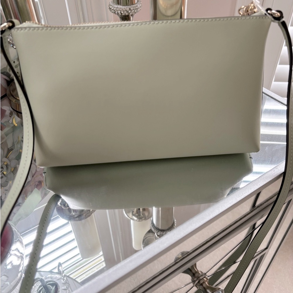 NWT KATE SPADE NEW YORK Smooth Leather Ivy Street Crossbody In Sage Bundl - Picture 5 of 8
